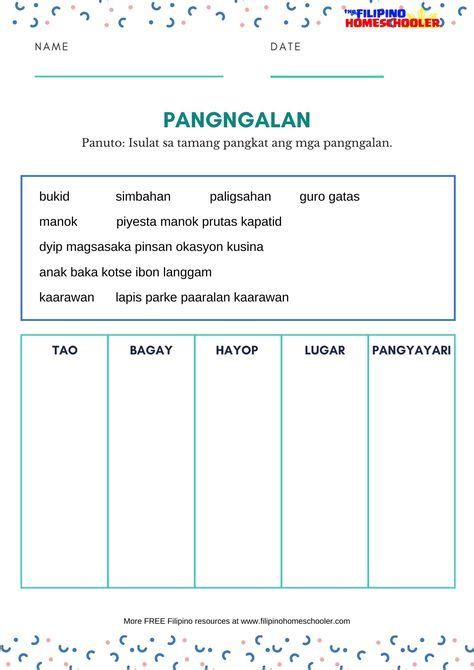 19 Filipino Ideas Filipino Worksheets 2nd Grade Worksheets