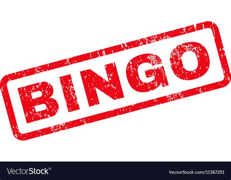 Bingo Text Rubber Stamp Royalty Free Vector Image