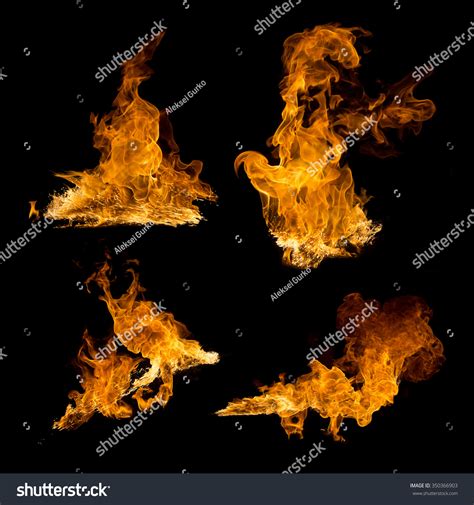 High Resolution Fire Collection Isolated On Stock Photo Edit Now