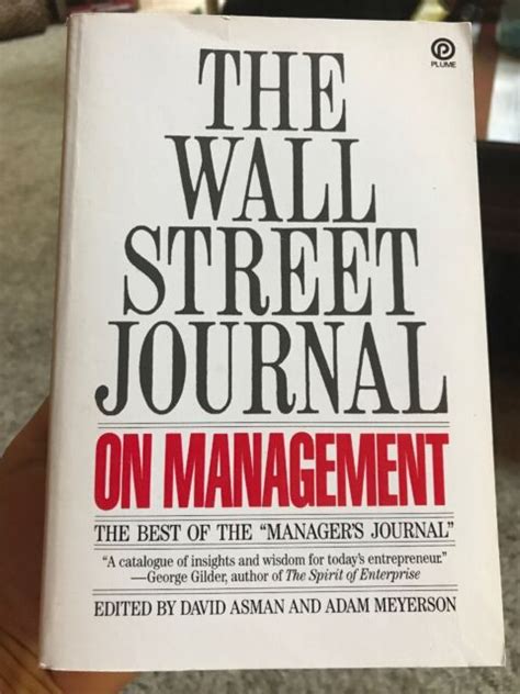 The Wall Street Journal On Management The Best Of The Managers