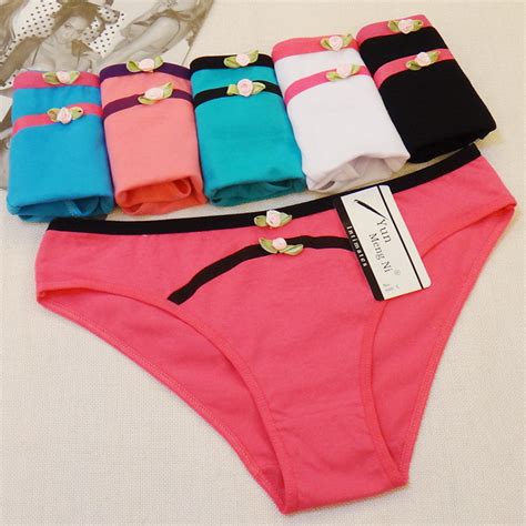 Free Shipping 5pcslot New Womens Sex Panties Comfortable All Cotton