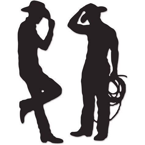 Cowboy Silhouette Cutouts