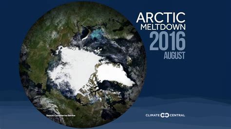 2016s Arctic Sea Ice Melt Season In 9 Seconds Youtube
