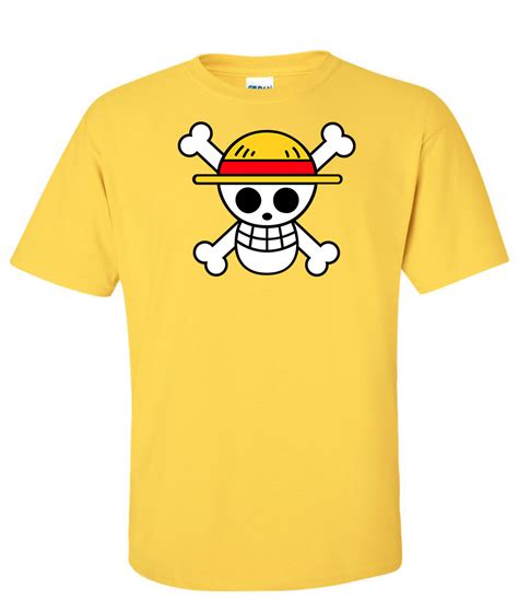 One Piece Anime Pirate Flag Color Logo Graphic T Shirt Supergraphictees