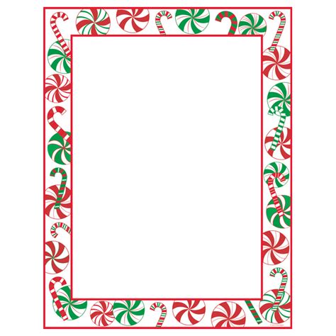 Peppermint Party Christmas Border Holiday Paper Your Paper Stop