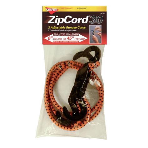 Keeper Zip Cord Adjustable Bungee Cords Pack The Home Depot