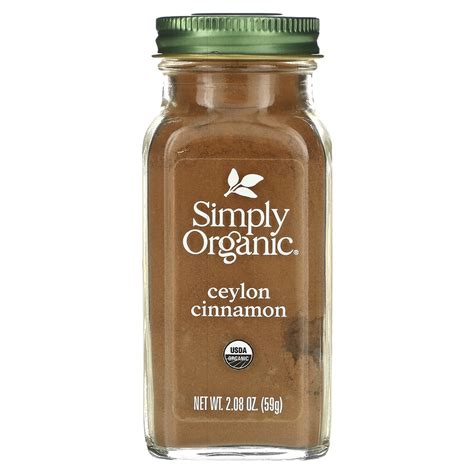 Simply Organic Ceylon Cinnamon 208 Oz 59 G