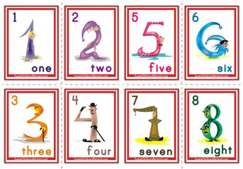 Number Flash Card Printables Aussie Childcare Network
