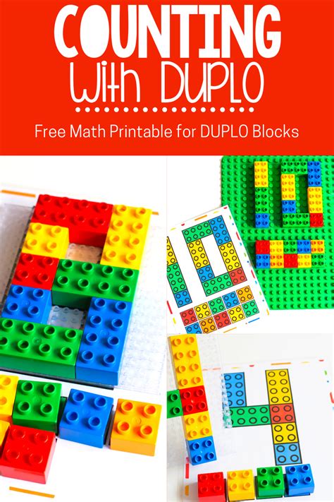 Free Printable Duplo Counting Mats For Preschoolers Math Activities