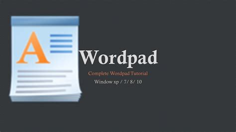 Microsoft Wordpad Complete Tutorial In Hindi Youtubehow To Use