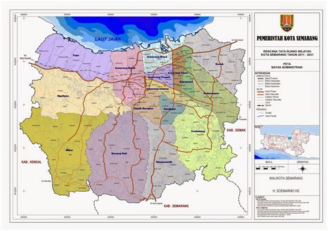 Peta Lengkap Indonesia Peta Batas Administrasi Kota Semarang