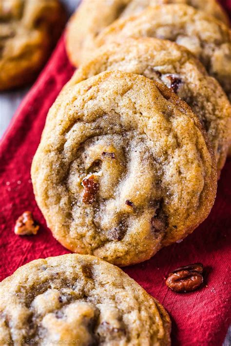 Buttery Soft N Chewy Cookies Exploding With Toasted Pecans And Brown