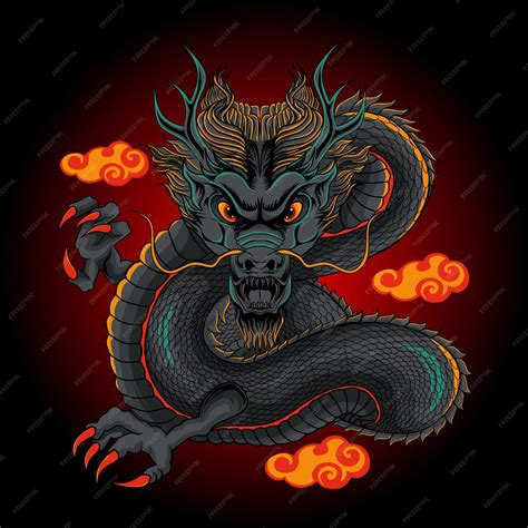 Premium Vector Illustration Of Dragon Detailed Design Vector