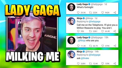 Ninja Says Lady Gaga Used Him For Clout Fortnite Daily Funny Moments