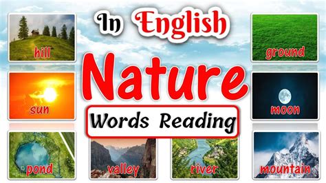 Nature Related Words In English With Spelling Learn Natures Name With