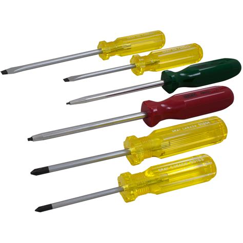 6 Piece Assorted Screwdriver Set Gray Tools Online Store