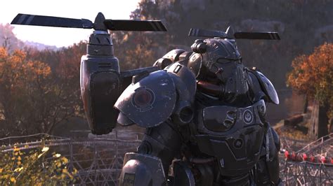 Fallout 76 Vertiguard Power Armour And Jetpack Showcase Youtube