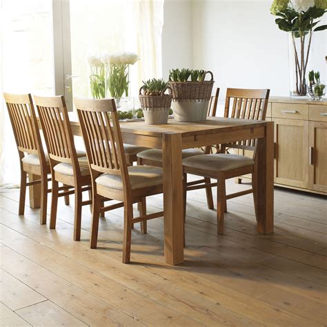 Buy table for 6 dining room sets at macys.com! Royal Oak - Oak Dining Table and 6 Chairs - Fabric - Fishpools