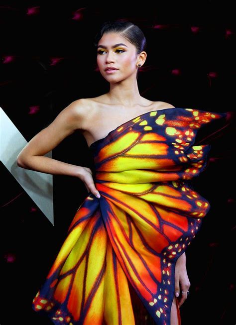 Best Of Zendaya Backup On Twitter Butterfly Dress Zendaya Style Dress Hairstyles