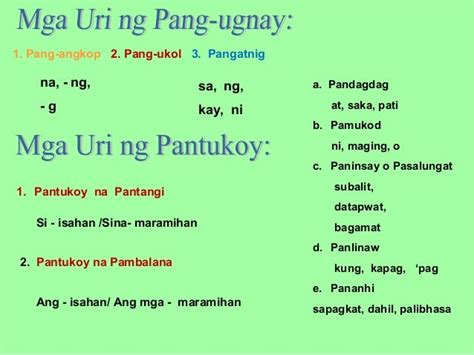 Pang Ugnay At Ang Tatlong Uri Nito Pangatnig Pang Angkop Pang Ukol