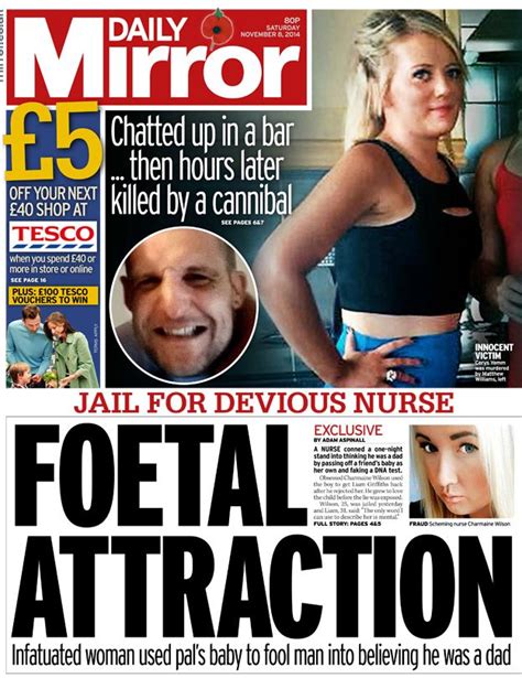 8th november 2014 infatuation tesco jail newspapers innocent the fool nurse november