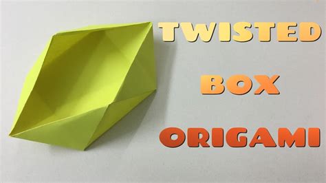 Origami Square Twisted Box Tutorial Easy Diy Youtube