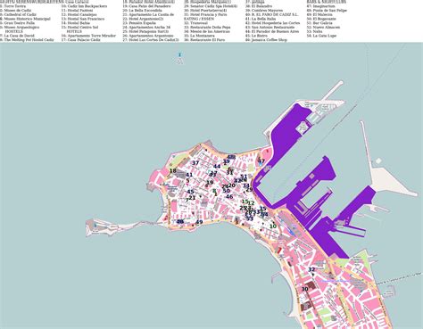 Stadtplan Von Cádiz Detaillierte Gedruckte Karten Von Cádiz Spanien Der Herunterladenmöglichkeit