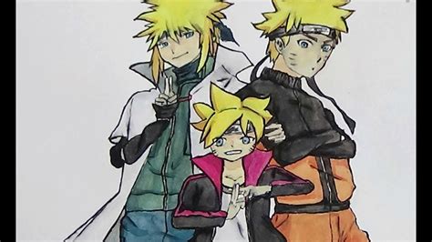 Boruto Naruto And Minato Fan Art Youtube