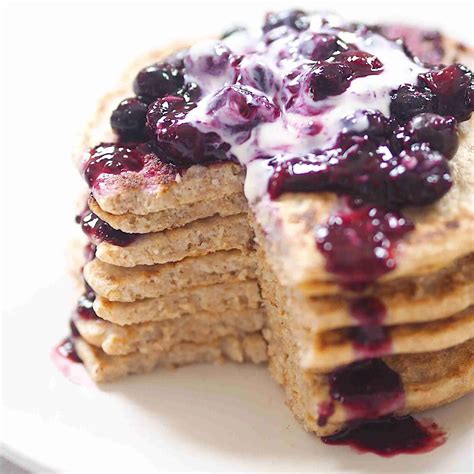 Healthy Buckwheat Pancakes With Blueberry Sauce Nourish Your Glow