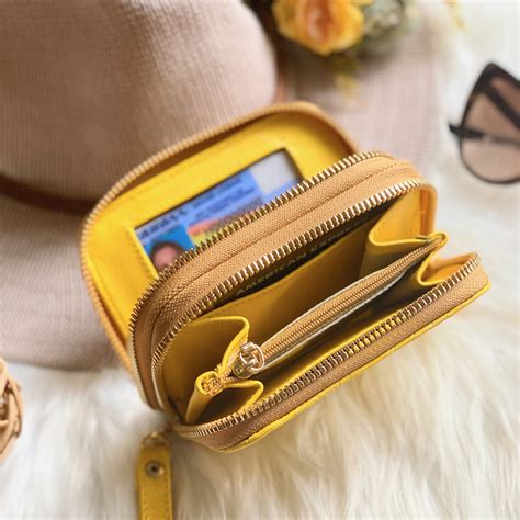 handmade small wristlet wallet with zipper women s wristlets wallets leather woman wallet