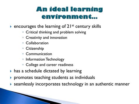 Ppt An Ideal Learning Environment Powerpoint Presentation Free