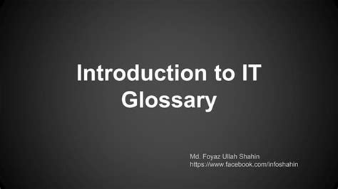 It Glossary Ppt