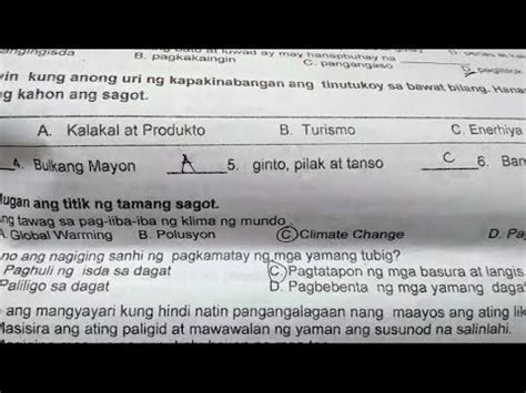 2nd Periodical Test Araling Panlipunan IV Grade 4 Exam YouTube