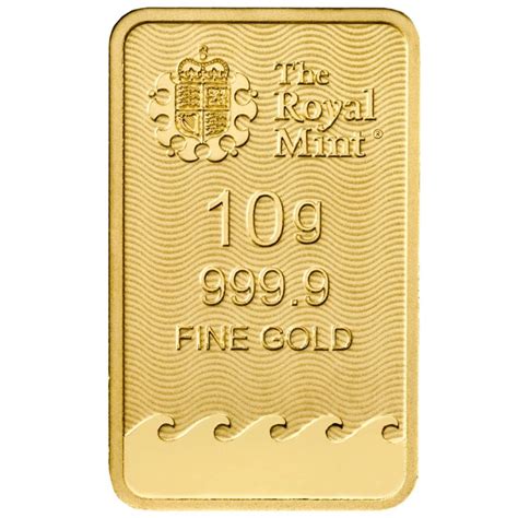 10 Gram Minted Gold Bar Britannia The Royal Mint Au Bullion Canada