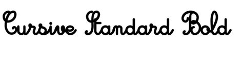 Cursive Standard Bold Font