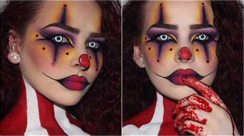 Sultrycreepy Clown Halloween Makeup Tutorial Youtube
