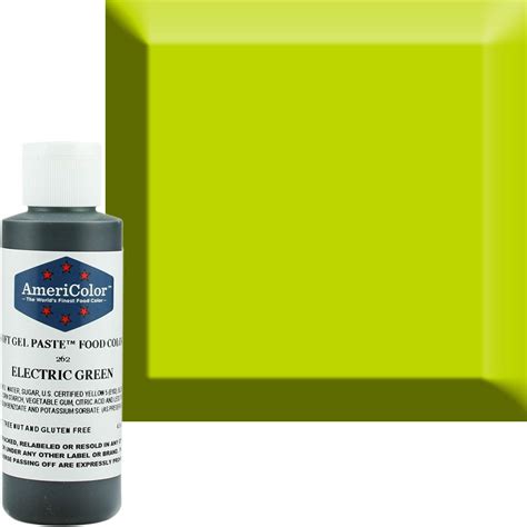 Americolor soft gel paste™ has many advantages over other food colors. Neon/Electric Green AmeriColor® Soft Gel Paste™ Food Color ...