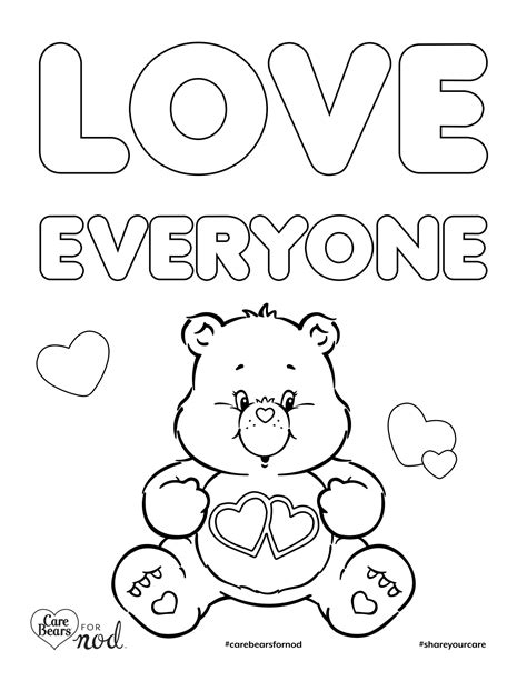 Share Your Care Day Printable Care Bears Coloring Pages Crateandkids Blog