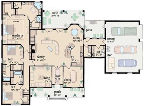 Ranch Style House Plan 3 Beds 3 5 Baths 2862 Sq Ft Plan 36 477