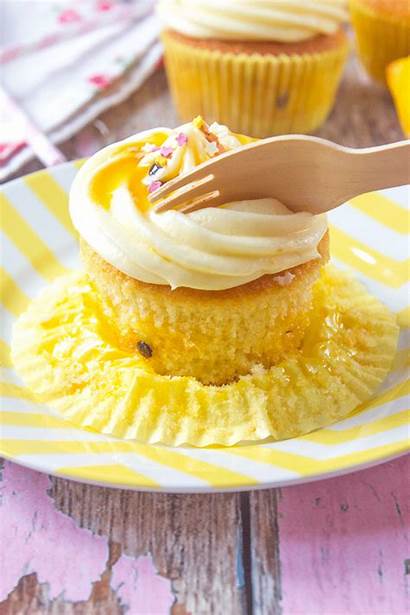 Fruit Lemon Cupcakes Passion Frosting Cake Butter