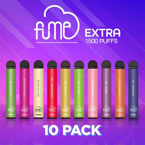Fume Extra Disposable Vape 1500 Puffs 10 Pack Smokers World Woh