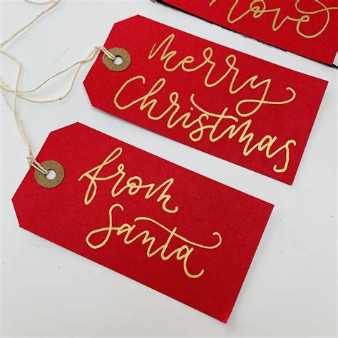 Handwritten Christmas T Tag Pack Of 5 Stacy Oakley Calligraphy
