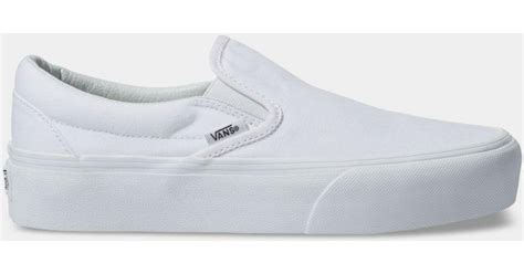 Vans Rubber Classic Slip On Platform True White Womens Shoes Save 2
