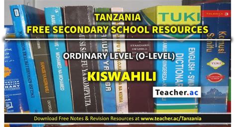 Form 1 Kiswahili Notes Tanzania Teacherac