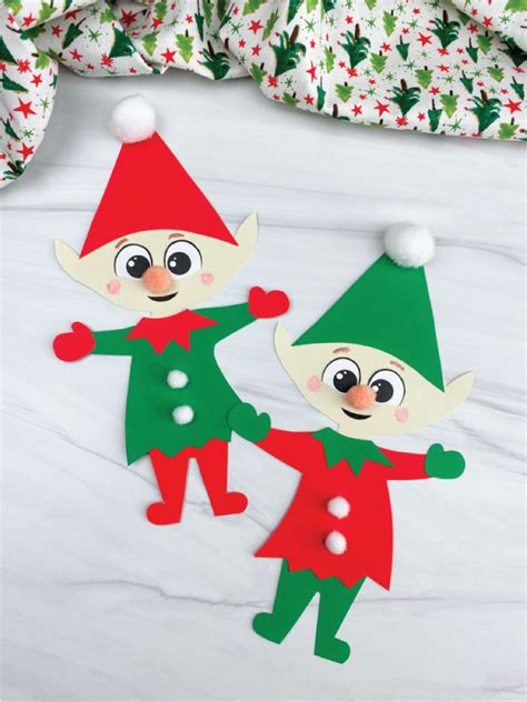 Paper Elf Craft For Kids Free Template