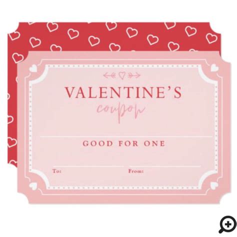 Cute Vintage Valentine S Day Coupon Voucher Invitation Moodthology Papery