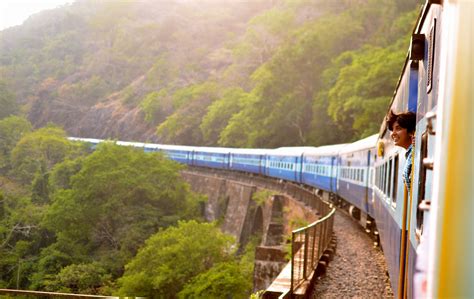 Train Railway On The Mountainside In India Image Free Stock Photo