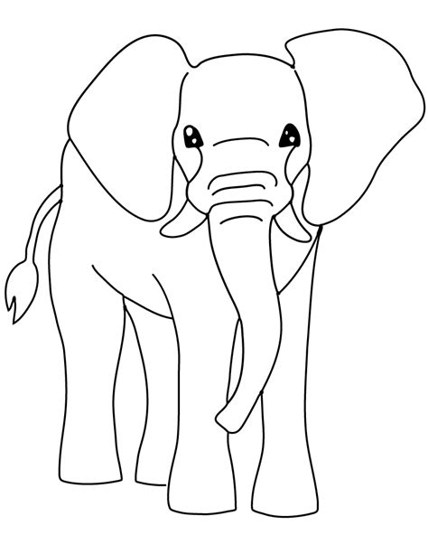 Printable Elephant Coloring Pages