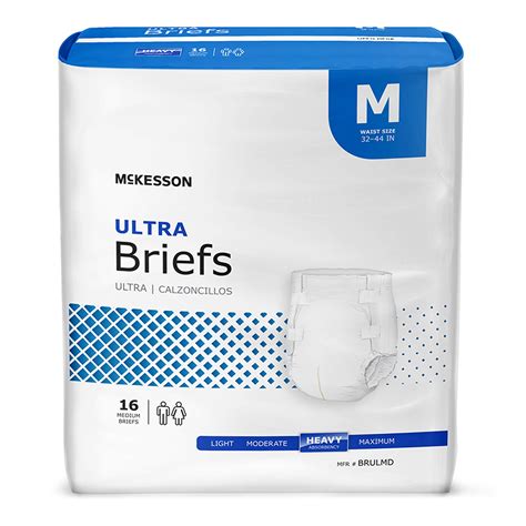 Mckesson Ultra Adult Briefs Medium 32 44 Inch Pack Of 16