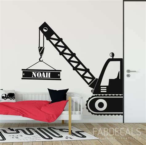 Design truck decals online for perfect advertising results. Construction Crane Wall Decal, Personalized Name ...